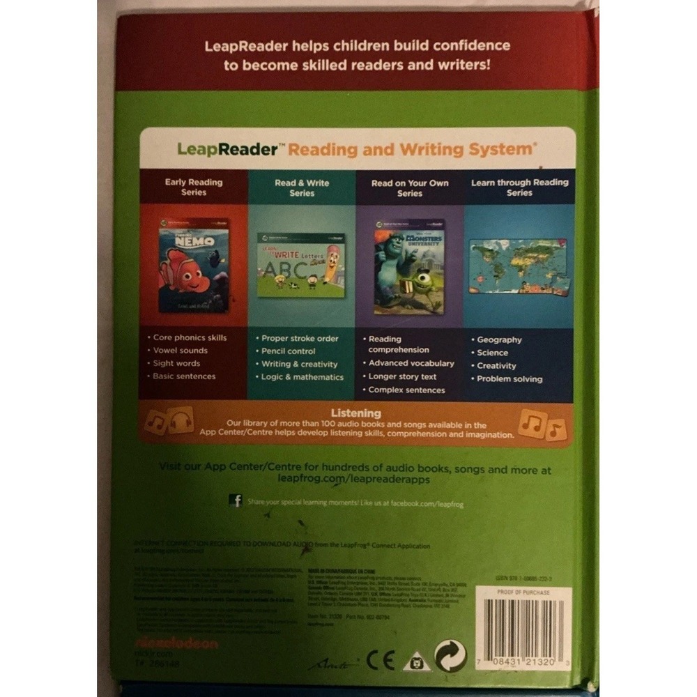 Lot Of 4 Leapfrog LeapReader Hard Cover Books, Dora, Nemo, Doc McStuffins.. - Picture 7 of 11